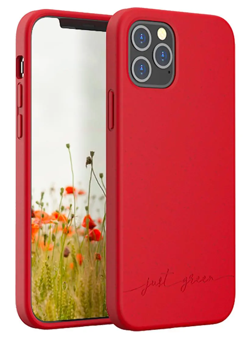 Etui Just Green Biodegradable Case do iPhone 12 Pro Max Czerwony