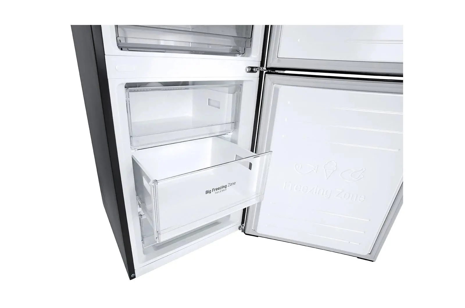 Lodówka LG GBB62BLFGC Pełny No Frost 203cm Szuflada z kontrolą wilgotności Zdalne sterowanie Czarny