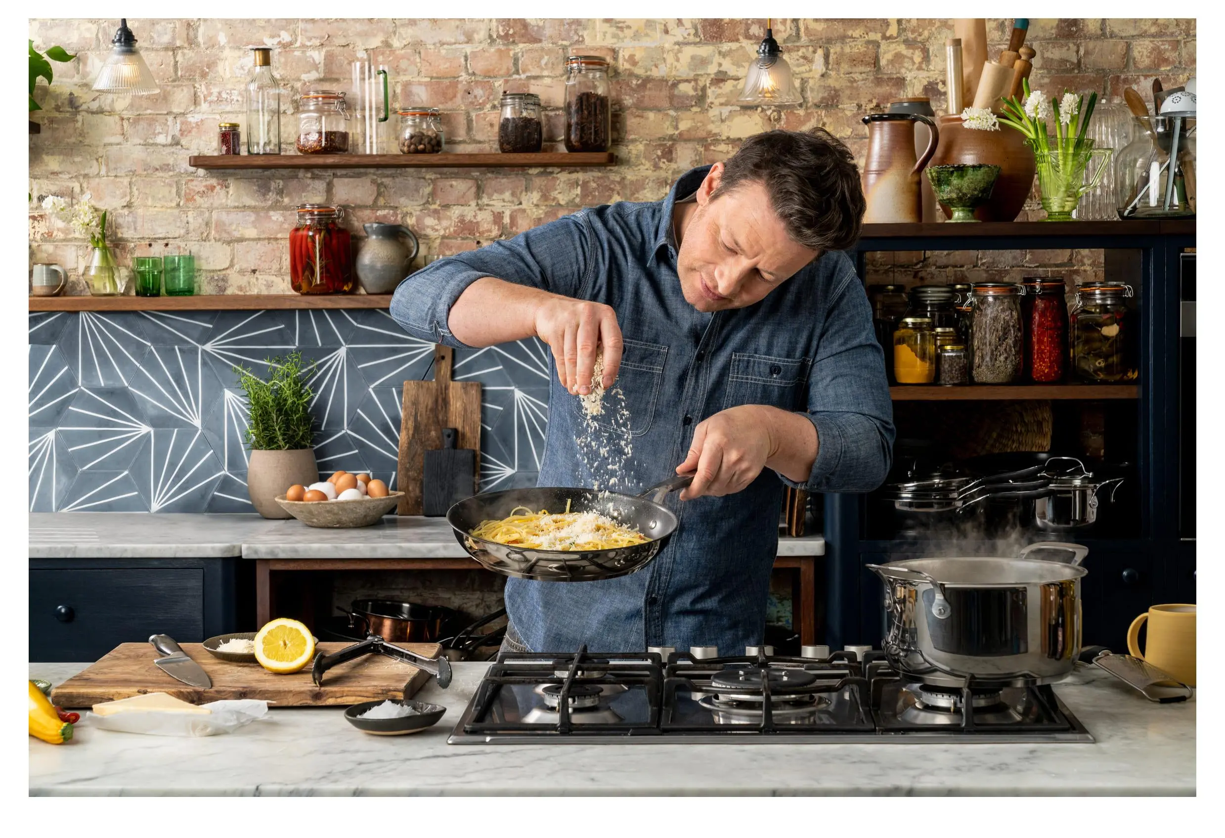 Zestaw garnków Tefal Jamie Oliver Kitchen Essential Indukcja Stal nierdzewna 7 elementów