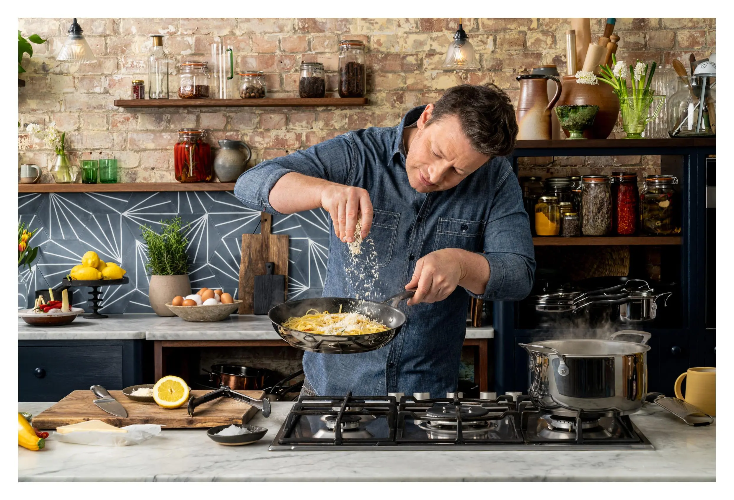 Zestaw garnków Tefal Jamie Oliver Kitchen Essential Indukcja Stal nierdzewna 7 elementów