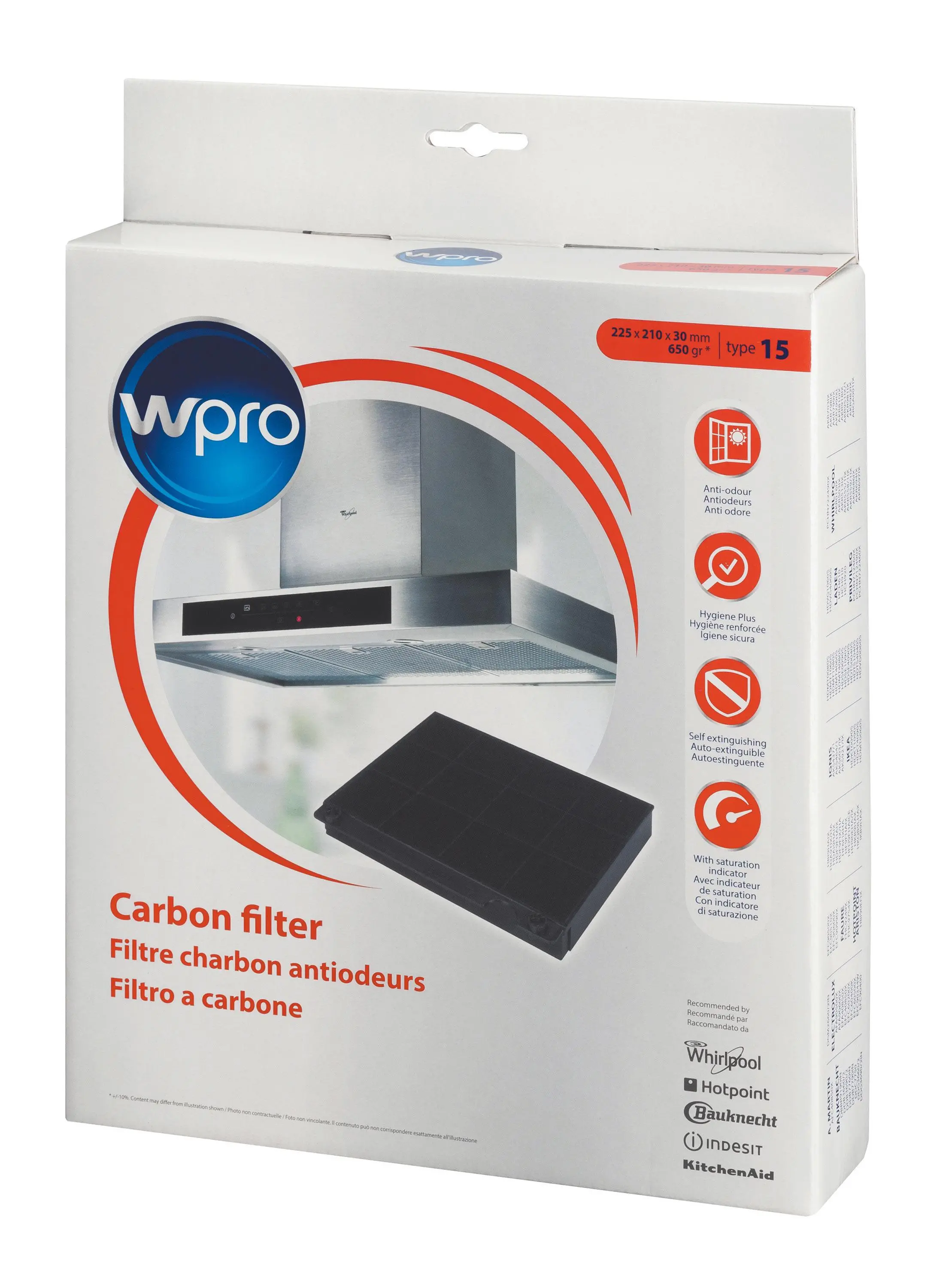 Filtr do okapu Wpro Typ 15 Węglowy