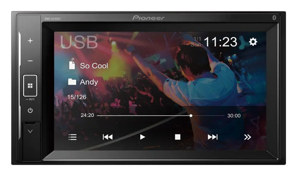 Pioneer DMH-A240BT z USB 6,2" 4x50W Bluetooth