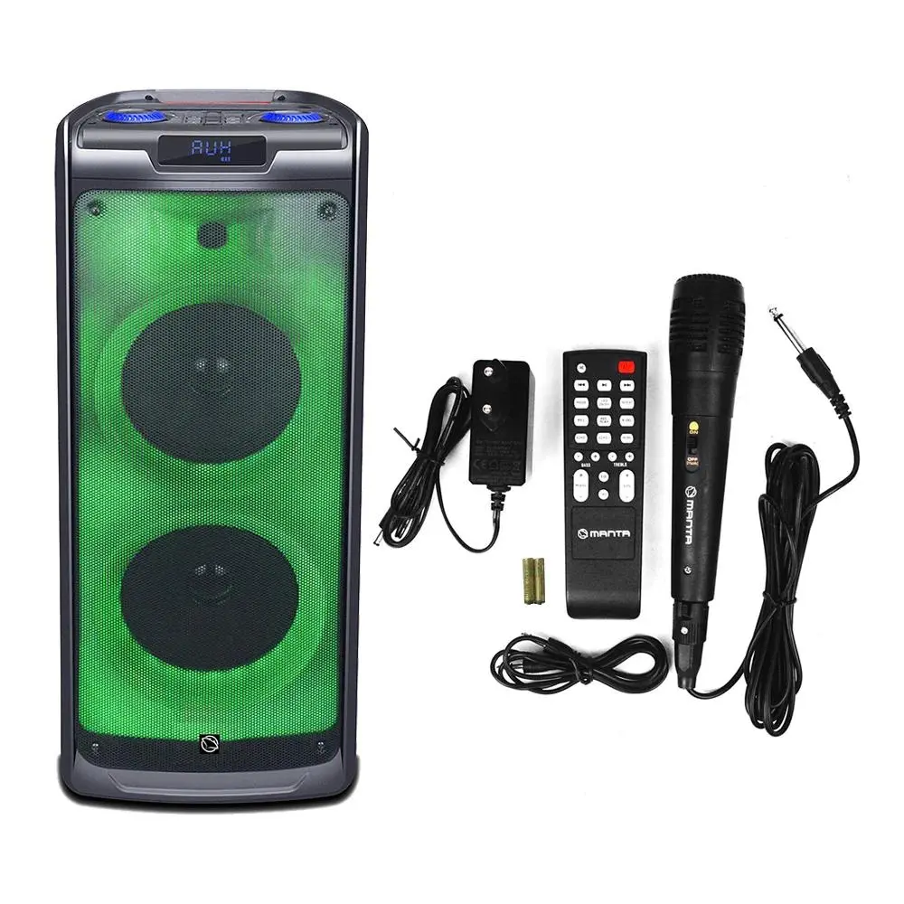 Power Audio Manta SPK5350 100W Bluetooth Radio FM Mikrofon Karaoke Czarny