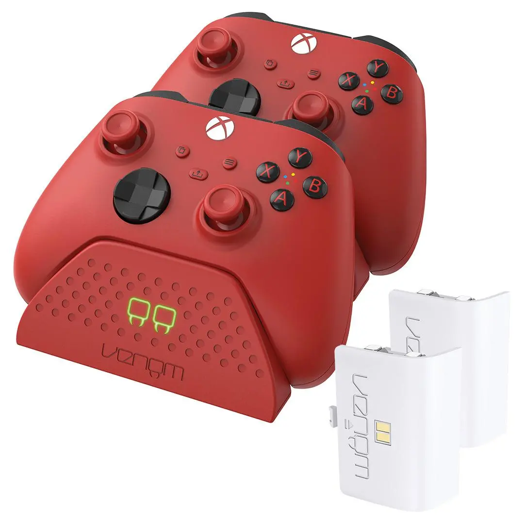 Ładowarka Venom Venom VS2879 do padów Xbox Series / Xbox One + 2 akumulatory Czerwony