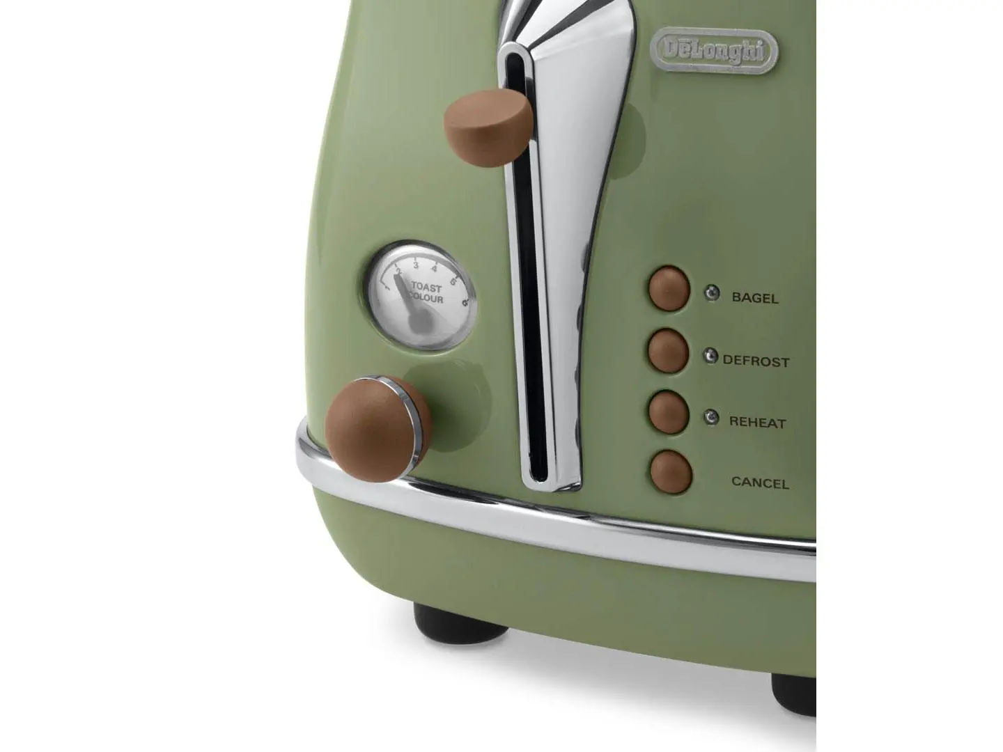 Toster DeLonghi Icona Vintage CTOV 2103.GR Ruszt do bułek Rozmrażanie 900W