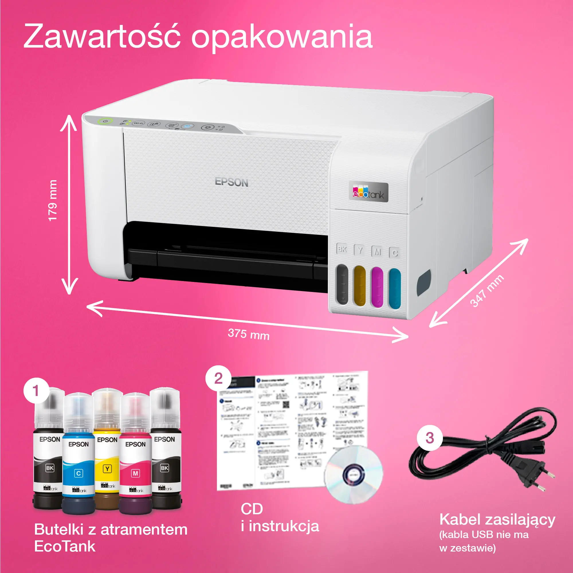 Urządzenie wielofunkcyjne Epson EcoTank L3256 WiFi Biały