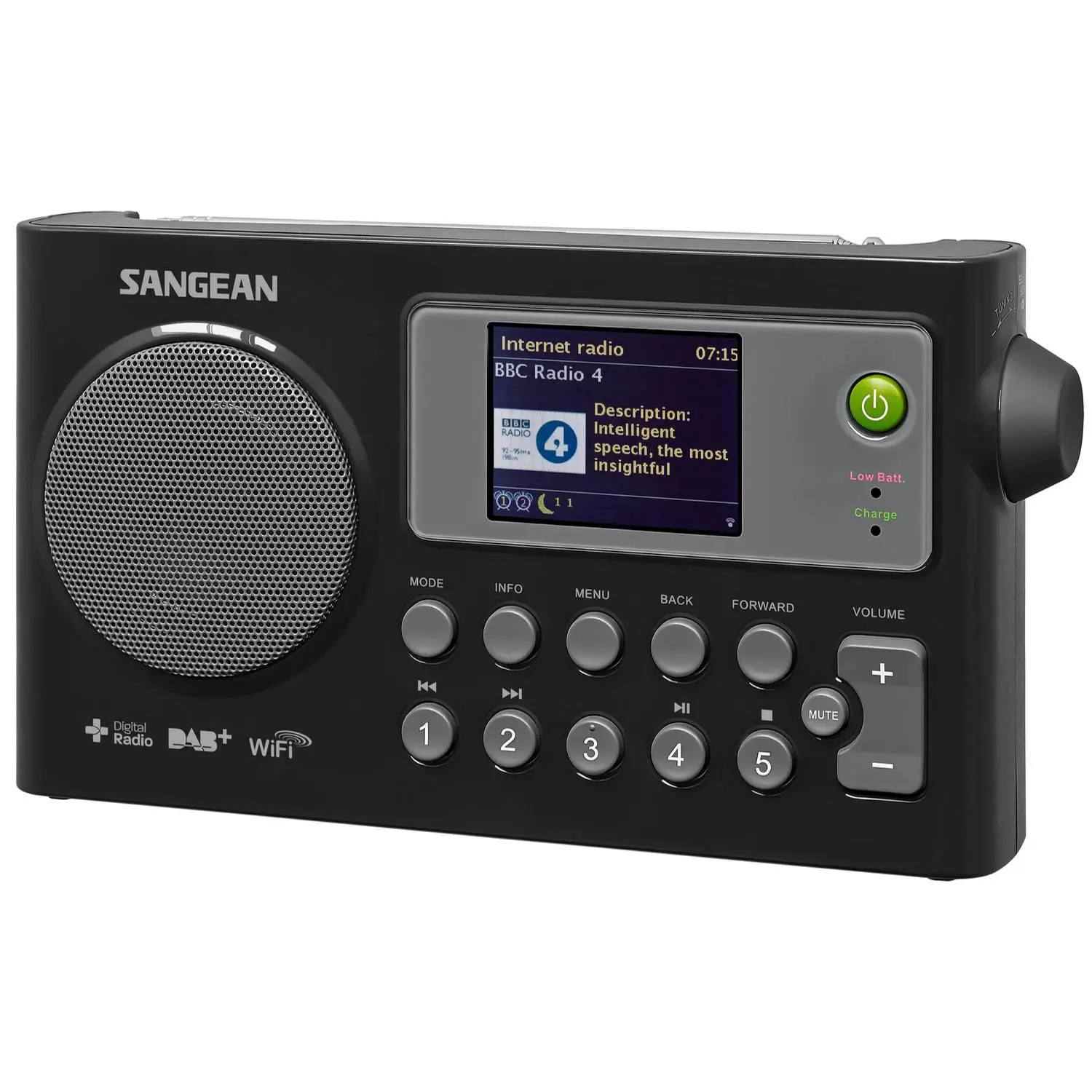Radioodbiornik Sangean WFR-27C Radio FM DAB+ Internetowe Czarny