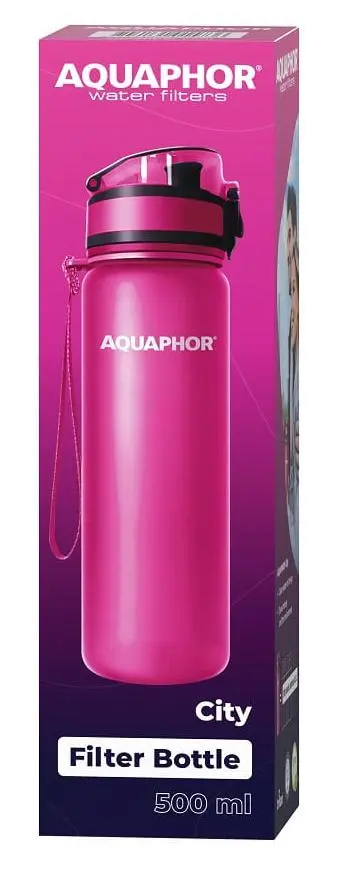 Butelka filtrująca Aquaphor City 0,5l 1 wkład Różowy