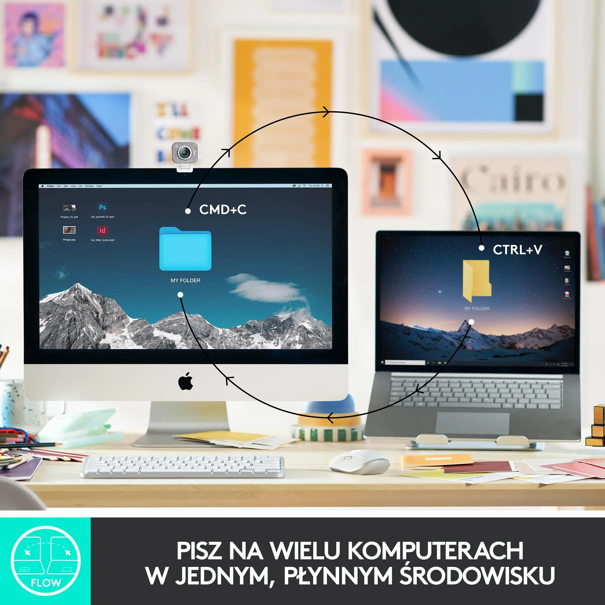 Klawiatura membranowa Logitech MX Keys Mini Różowy