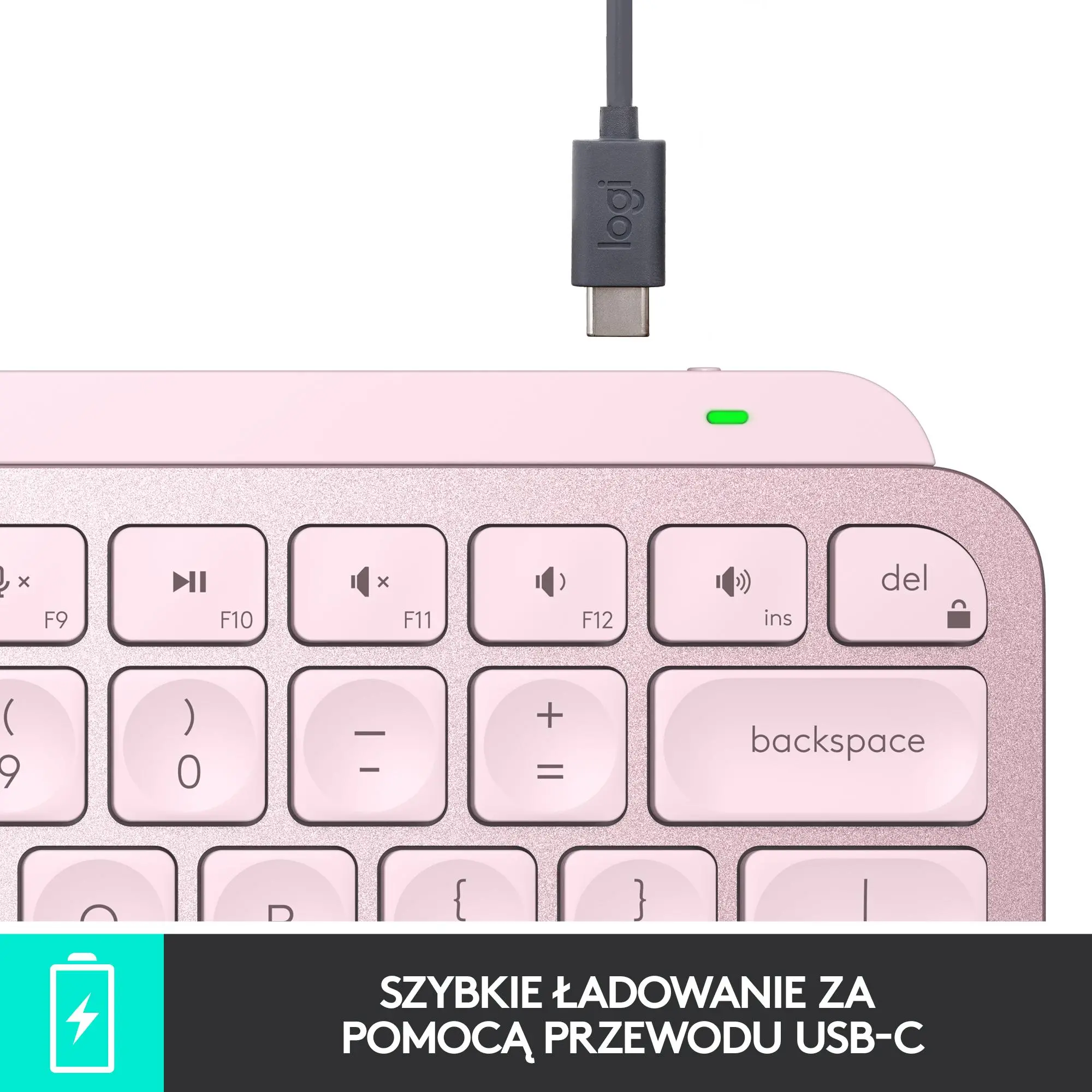 Klawiatura membranowa Logitech MX Keys Mini Różowy