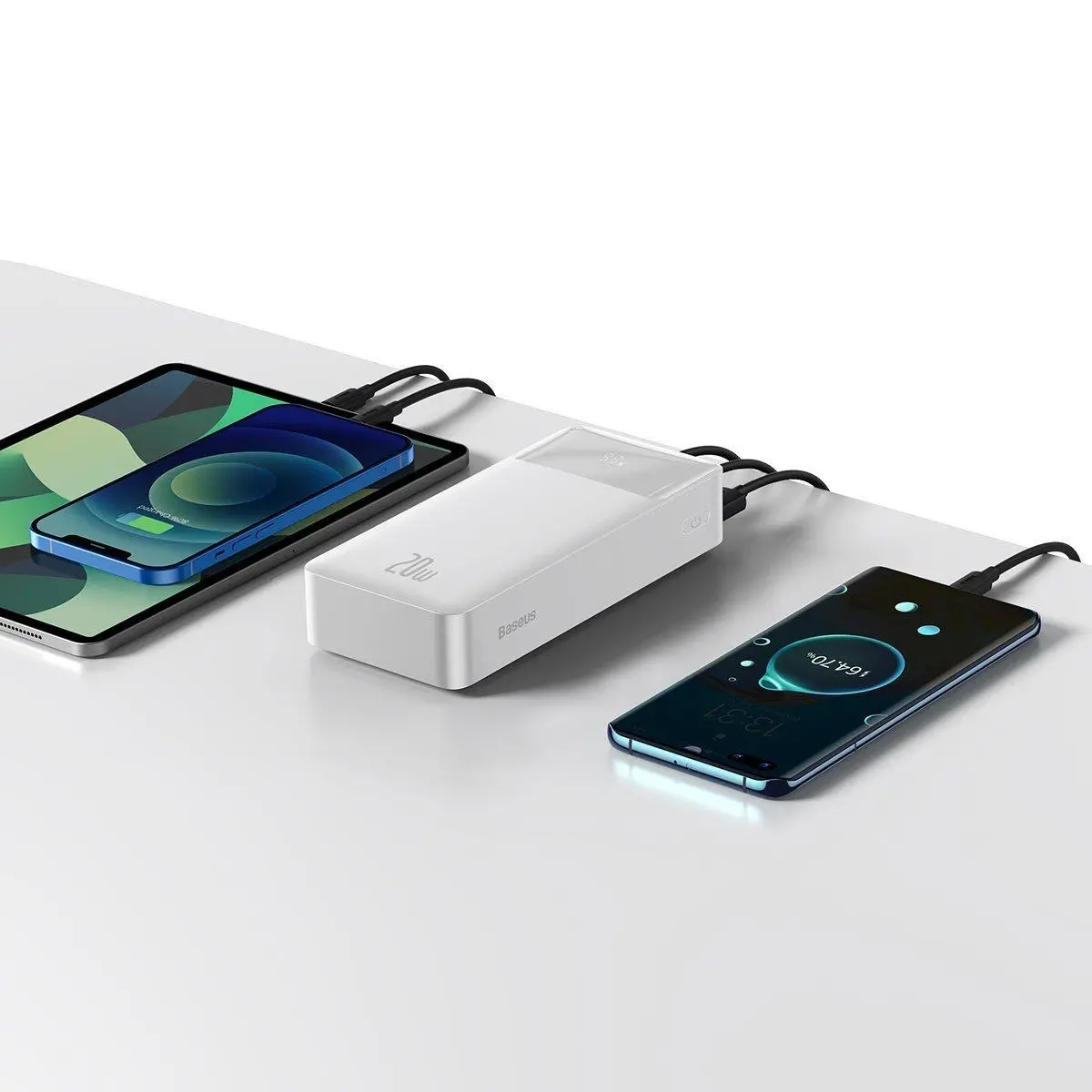 Powerbank Baseus PPBD050402 Bipow 30000mAh 2xUSB USB-C 20W Biały