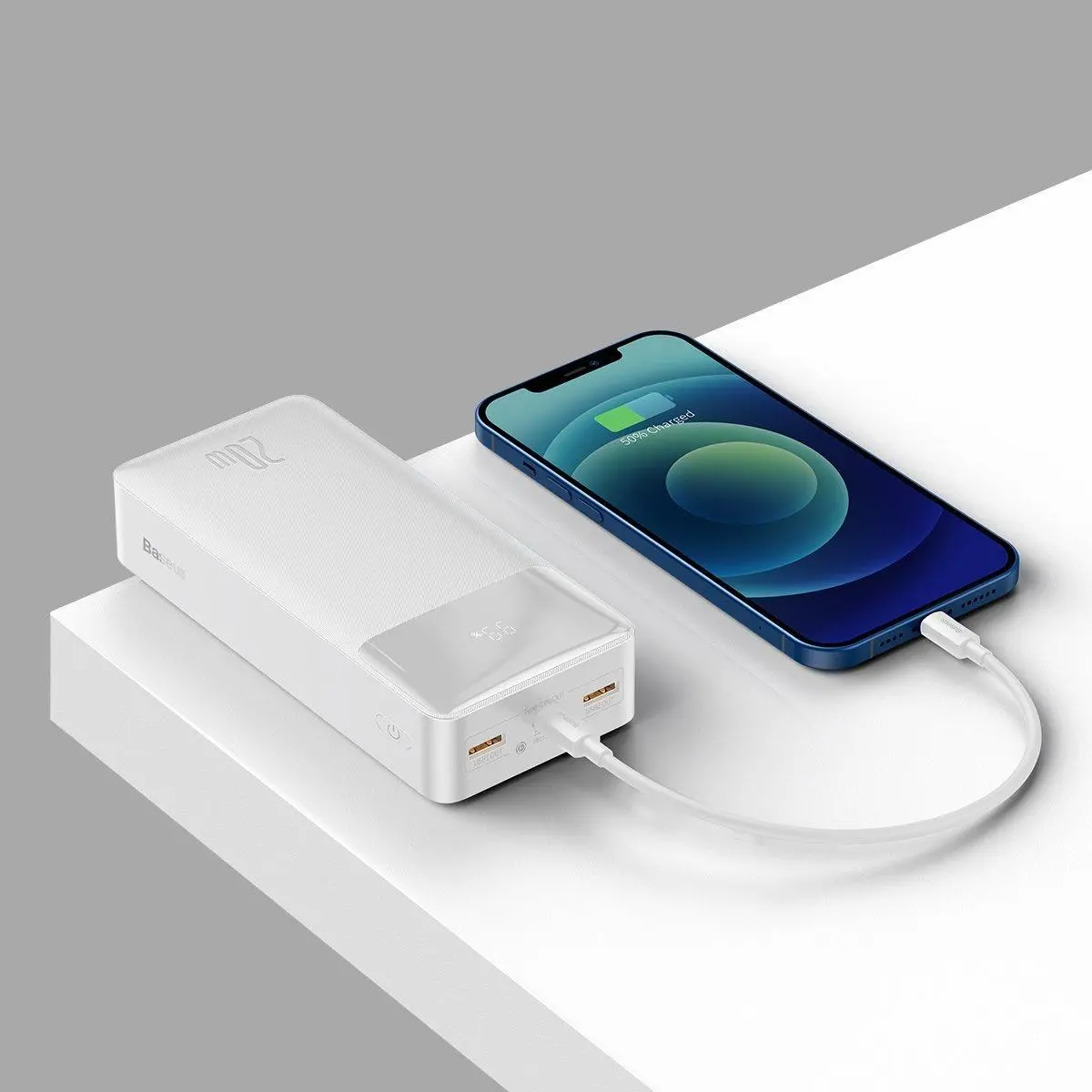 Powerbank Baseus PPBD050402 Bipow 30000mAh 2xUSB USB-C 20W Biały