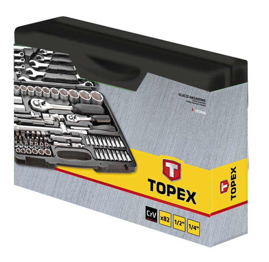 Topex 38D686 1/4", 1/2" 82 szt.