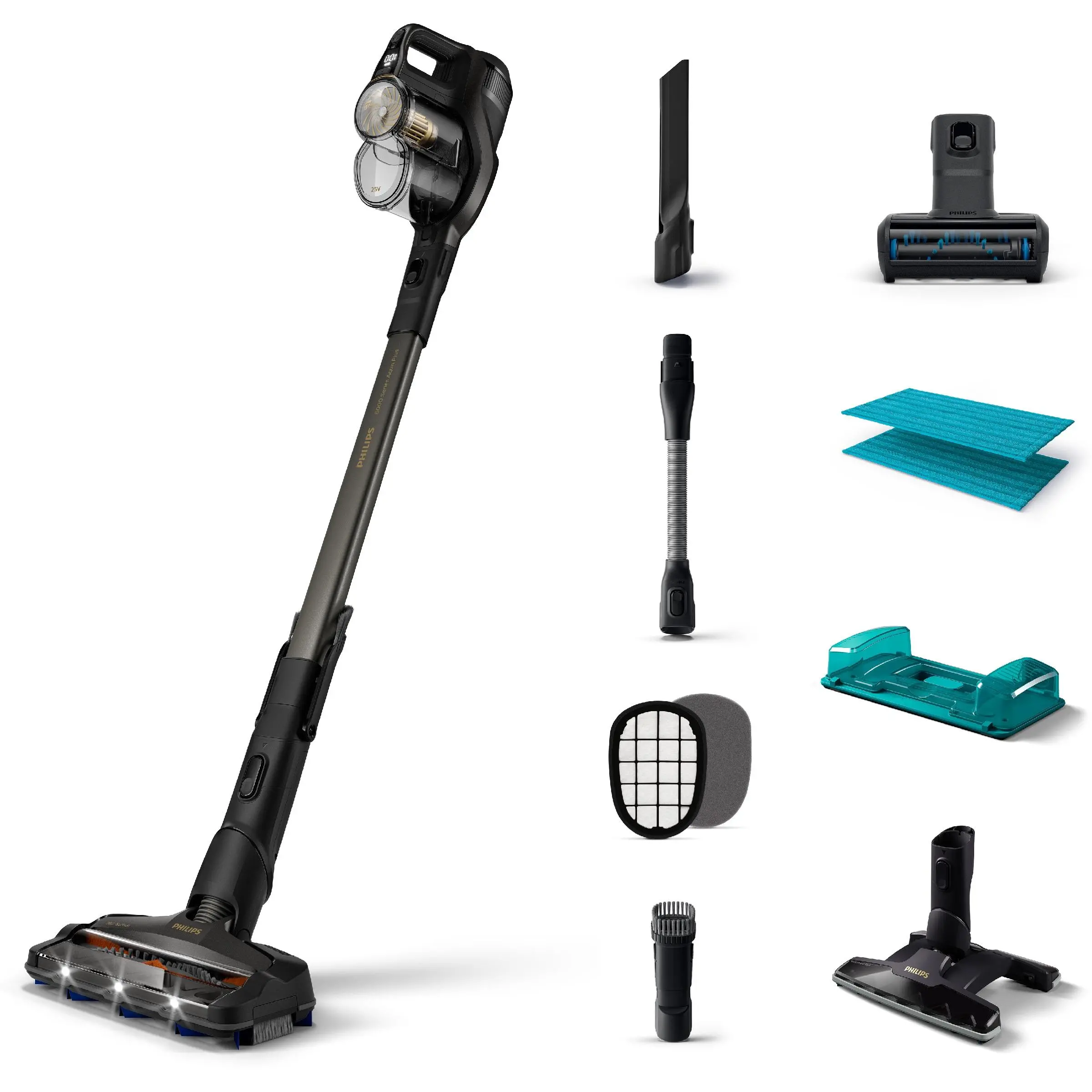 Odkurzacz Philips 8000 Aqua Plus XC8349/01 80min Funkcja mycia Mini elektroszczotka