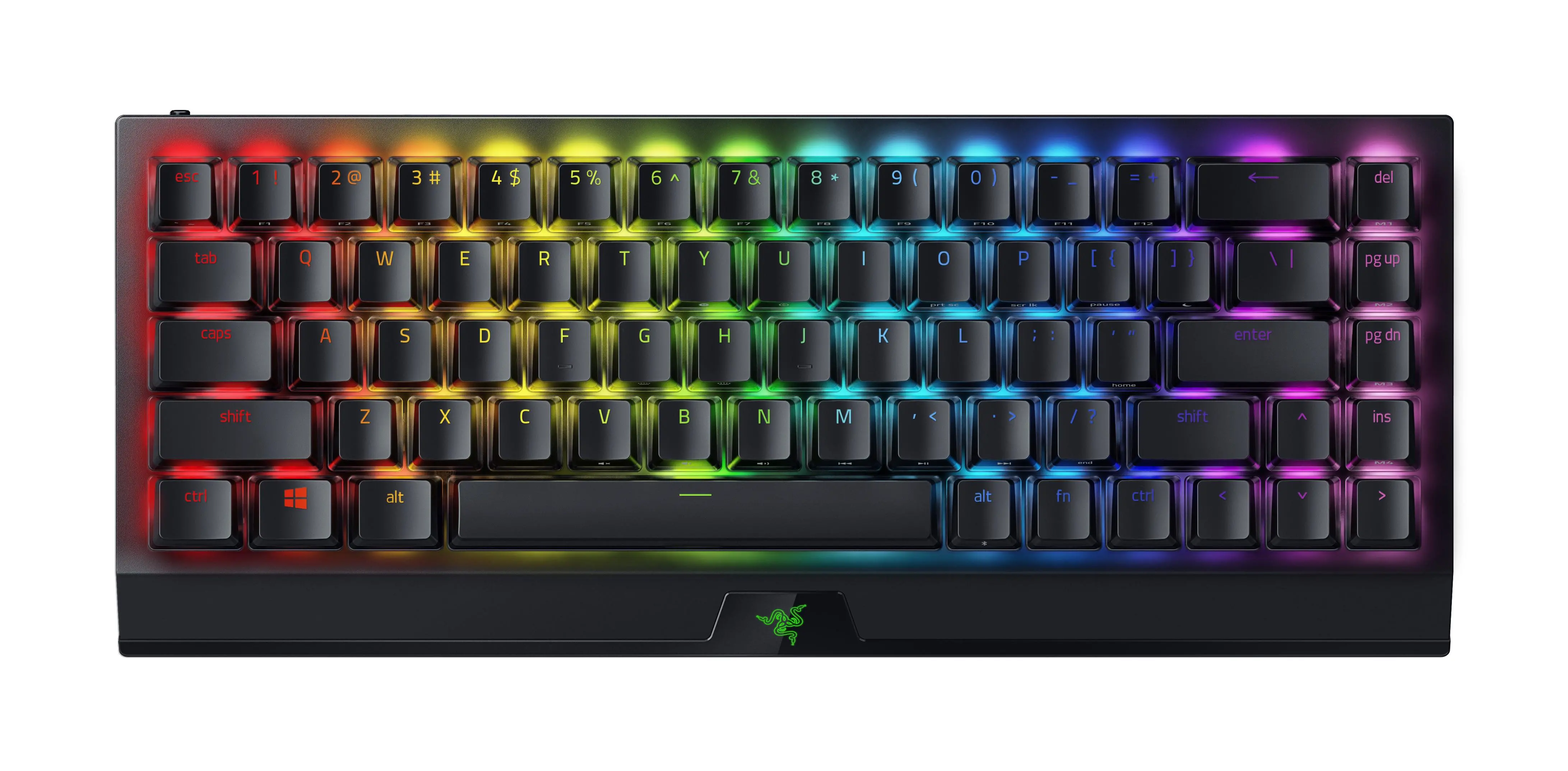 Klawiatura mechaniczna Razer BlackWidow V3 Mini HyperSpeed Phantom Edition Green Switch Czarny