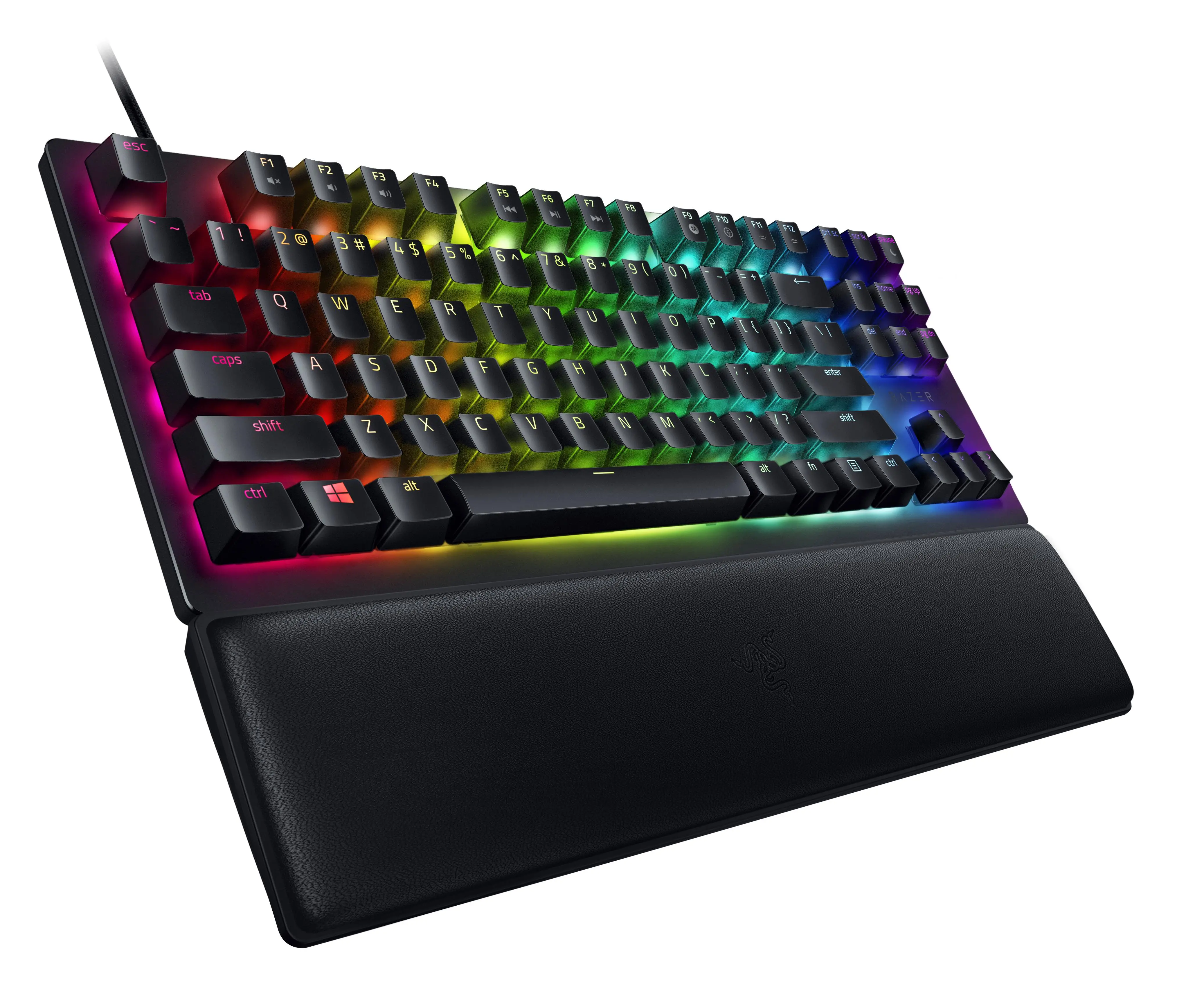 Klawiatura mechaniczna Razer Huntsman V2 TKL Clicky Purple Switch Czarny