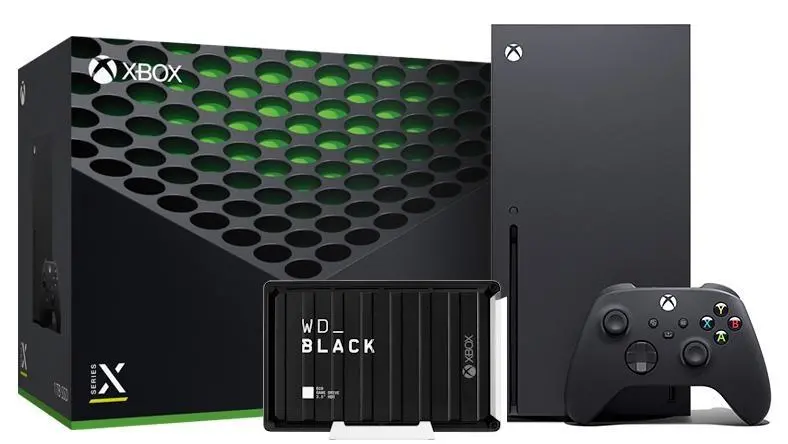 Konsola Xbox Series X 1TB z napędem + Dysk WD BLACK D10 Game Drive dla Xbox 12TB