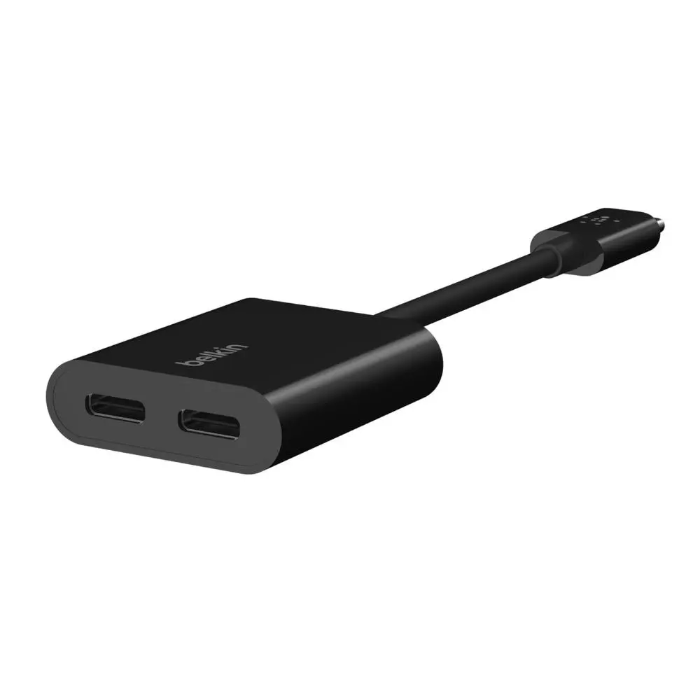 Adapter Belkin F7U081BTBLK USB-C ładowanie + audio