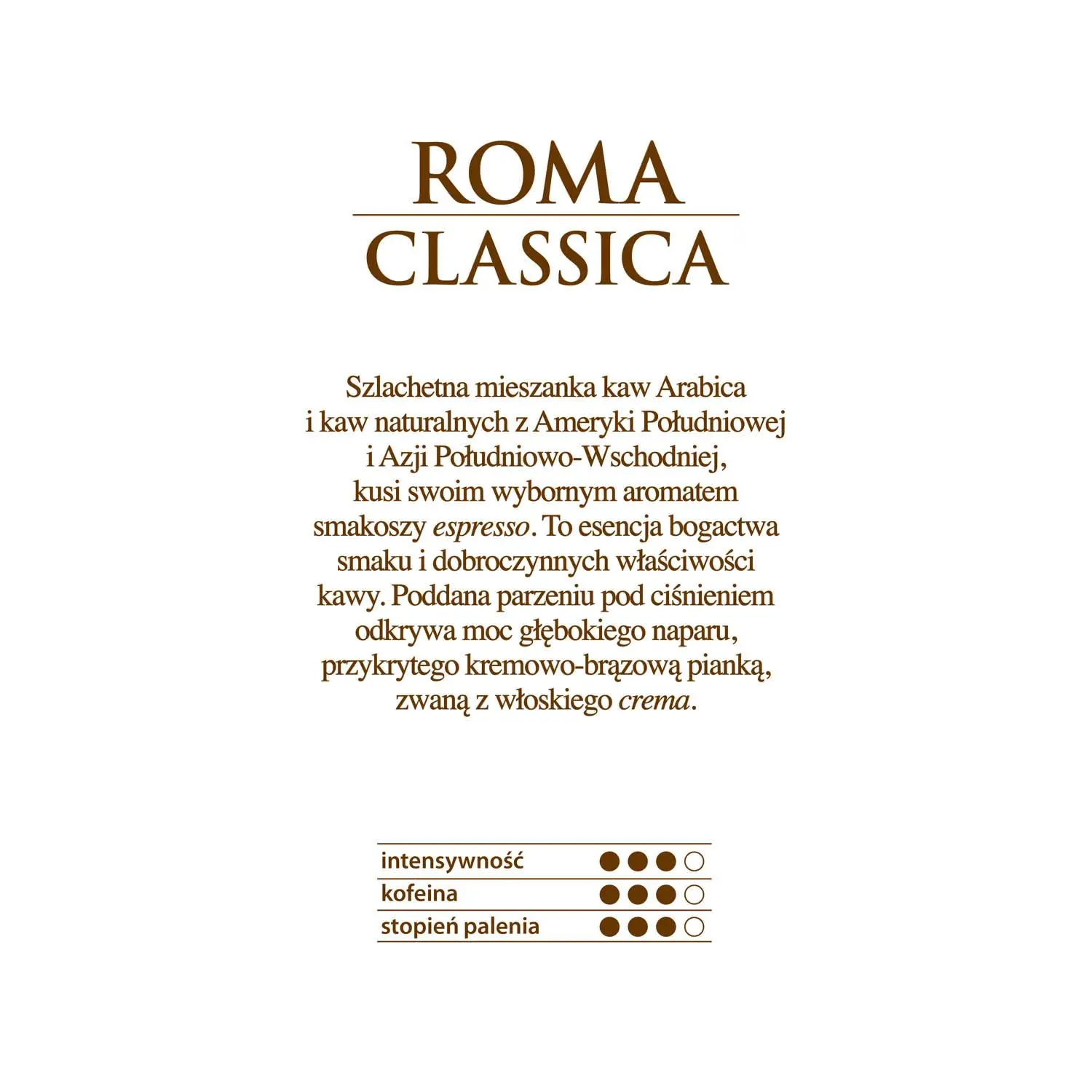 Kawa ziarnista Vaspiatta Roma Classica 1kg