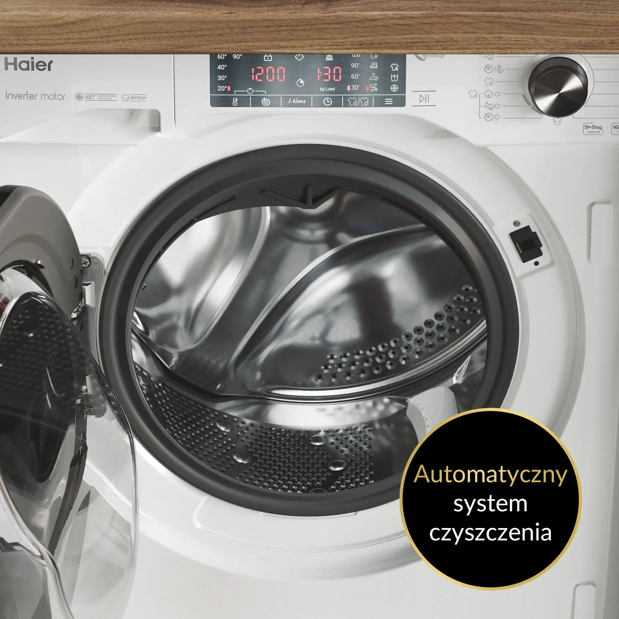 Pralko-suszarka Haier HWDQ90B416FWB-S 9kg/5kg