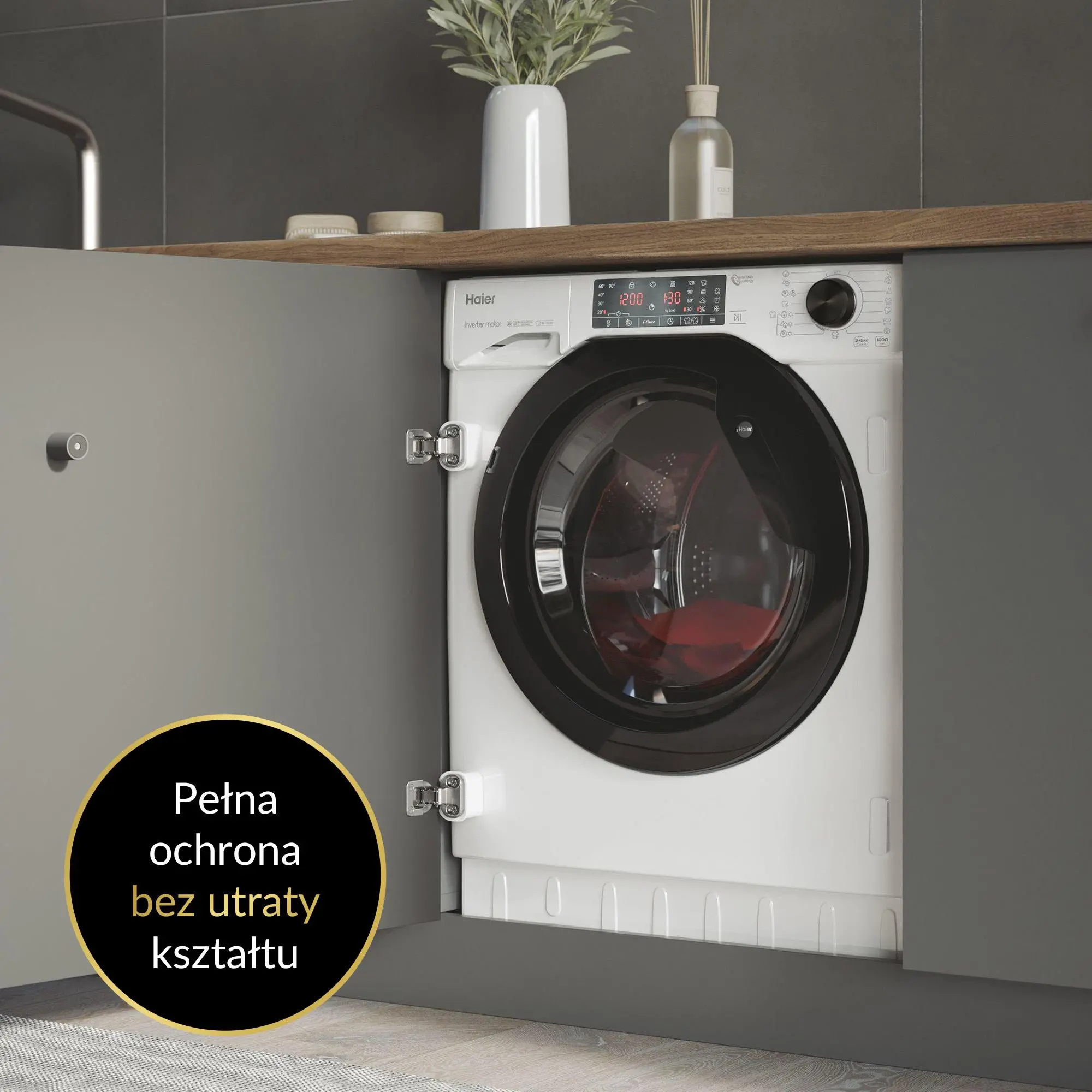 Pralko-suszarka Haier HWDQ90B416FWB-S 9kg/5kg