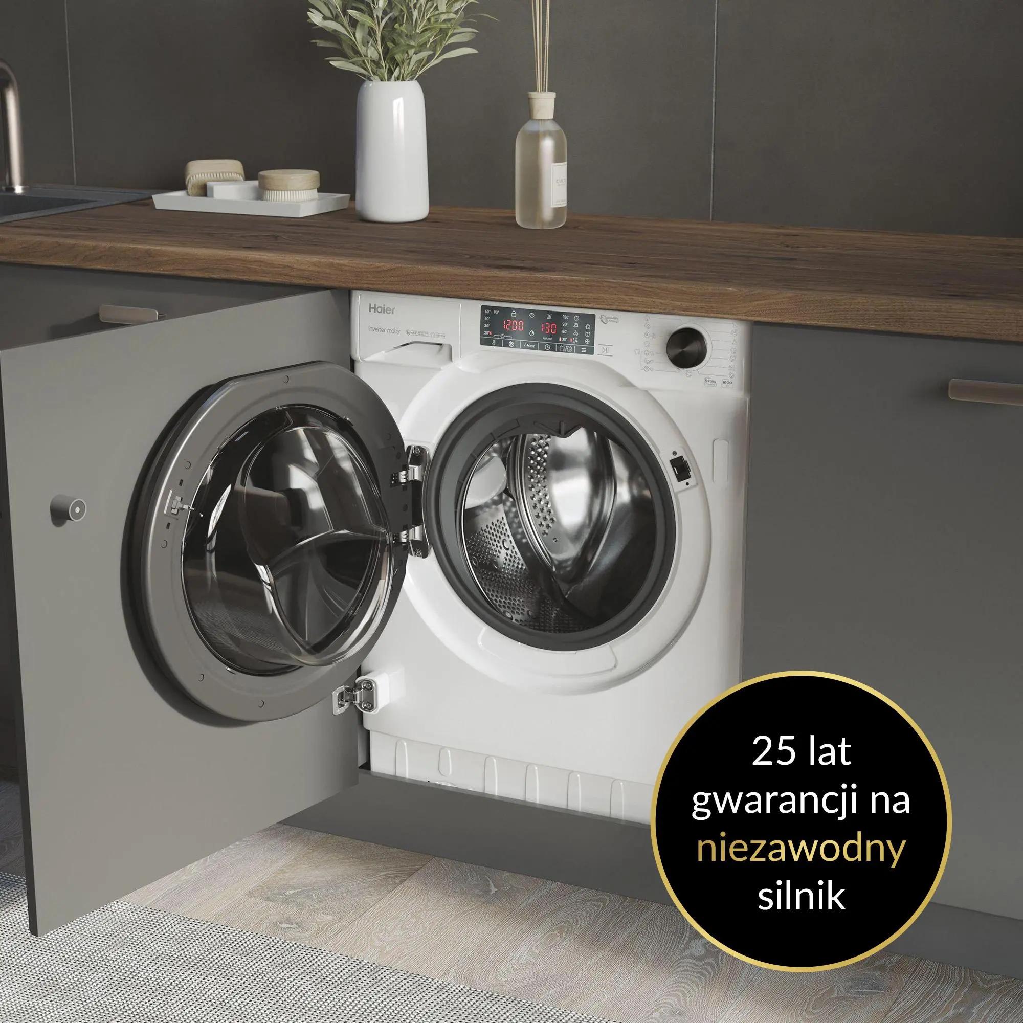 Pralko-suszarka Haier HWDQ90B416FWB-S 9kg/5kg