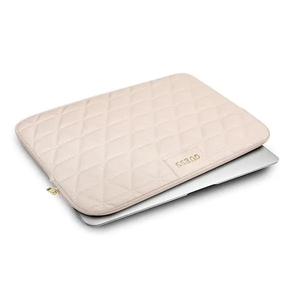 Etui na laptop Guess GUCS13QLPK Quilted 13" Różowy