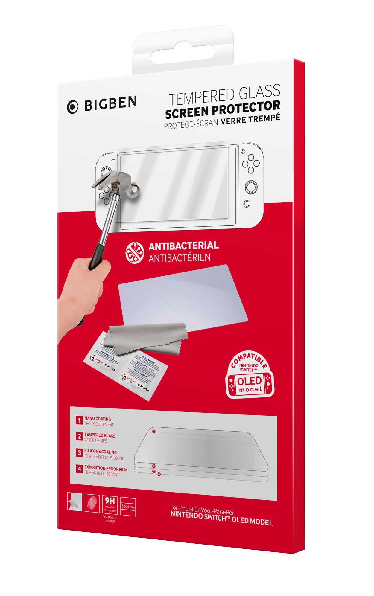 Szkło ochronne BigBen SWITCHOTEMPGLASS do Nintendo Switch OLED