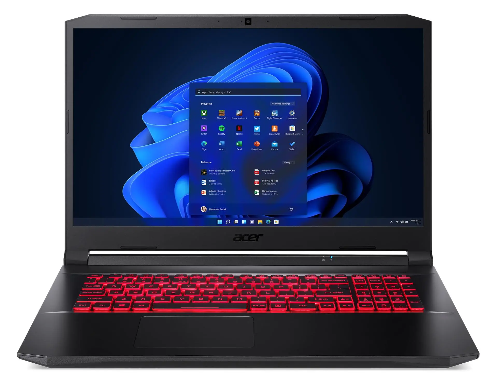 Laptop gamingowy Acer Nitro 5 AN517-41-R5WM 17,3" 144Hz R5 5600H 16GB RAM 1TB Dysk SSD RTX3050Ti Win11 Czarny