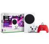 Konsola Xbox Series S - 512GB - dodatki Fortnite i Rocket League - pad przewodowy PowerA Enhanced Red