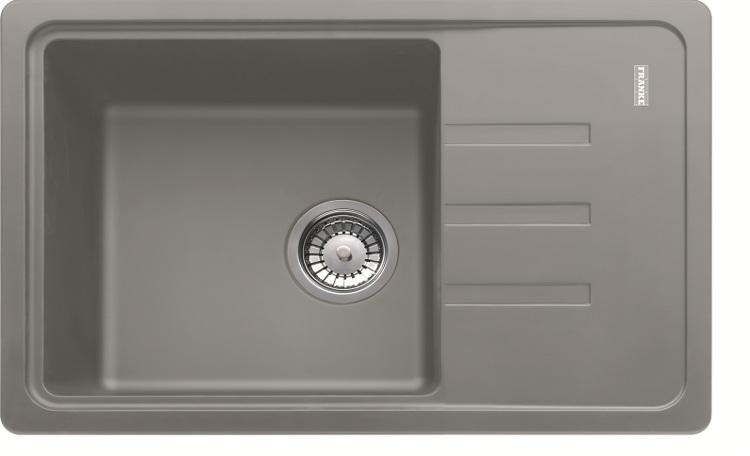 Zlewozmywak Franke BSG 611-62 - kamienny szary - granitowy - wpuszczany w blat - ociekacz