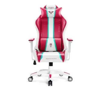 Fotel Diablo Chairs X-One 2.0 King Size Candy Rose Gamingowy do 160kg Skóra ECO Tkanina Biało-czerwony