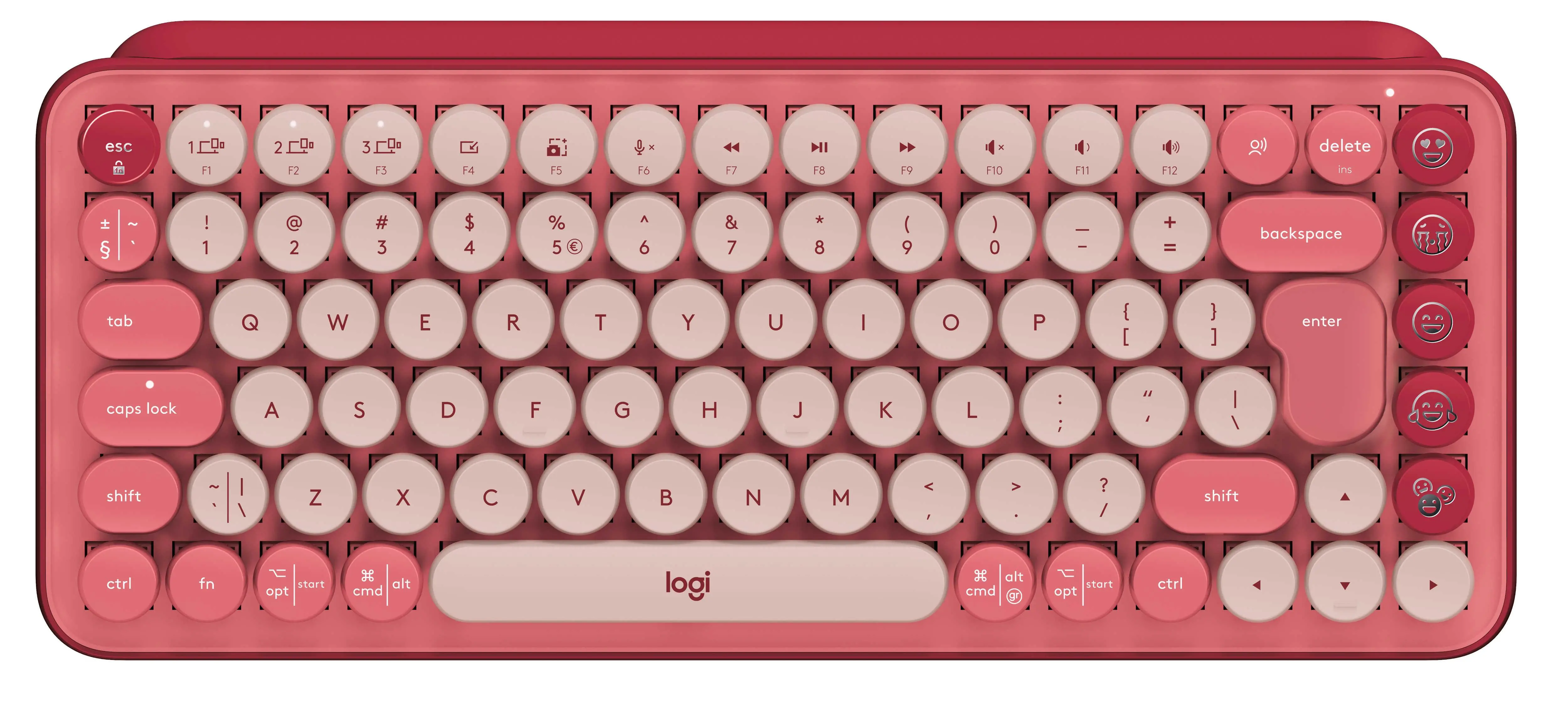 Klawiatura mechaniczna Logitech POP Keys Heartbreaker Malinowy
