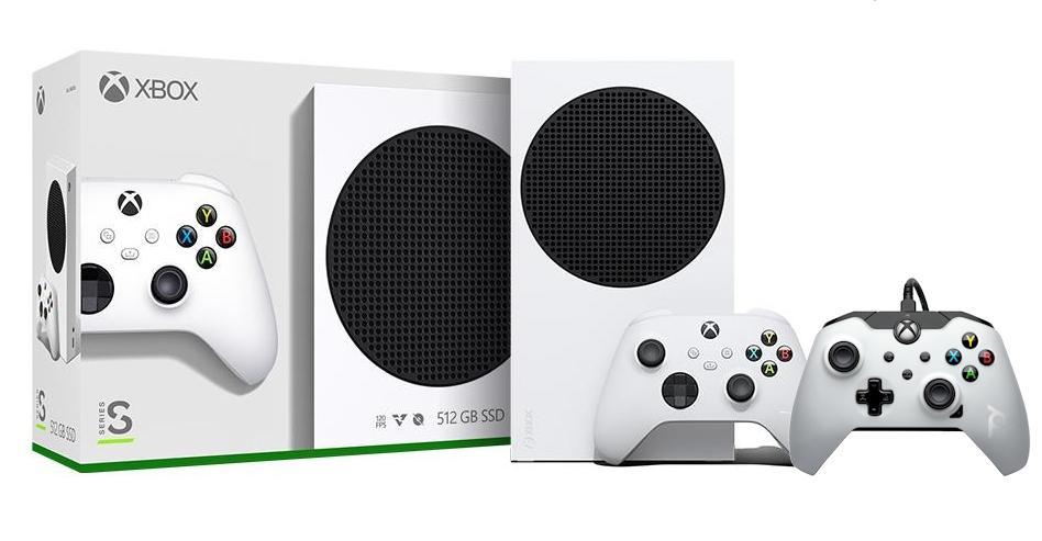 Konsola Xbox Series S - 512GB - pad przewodowy PDP Arctic White