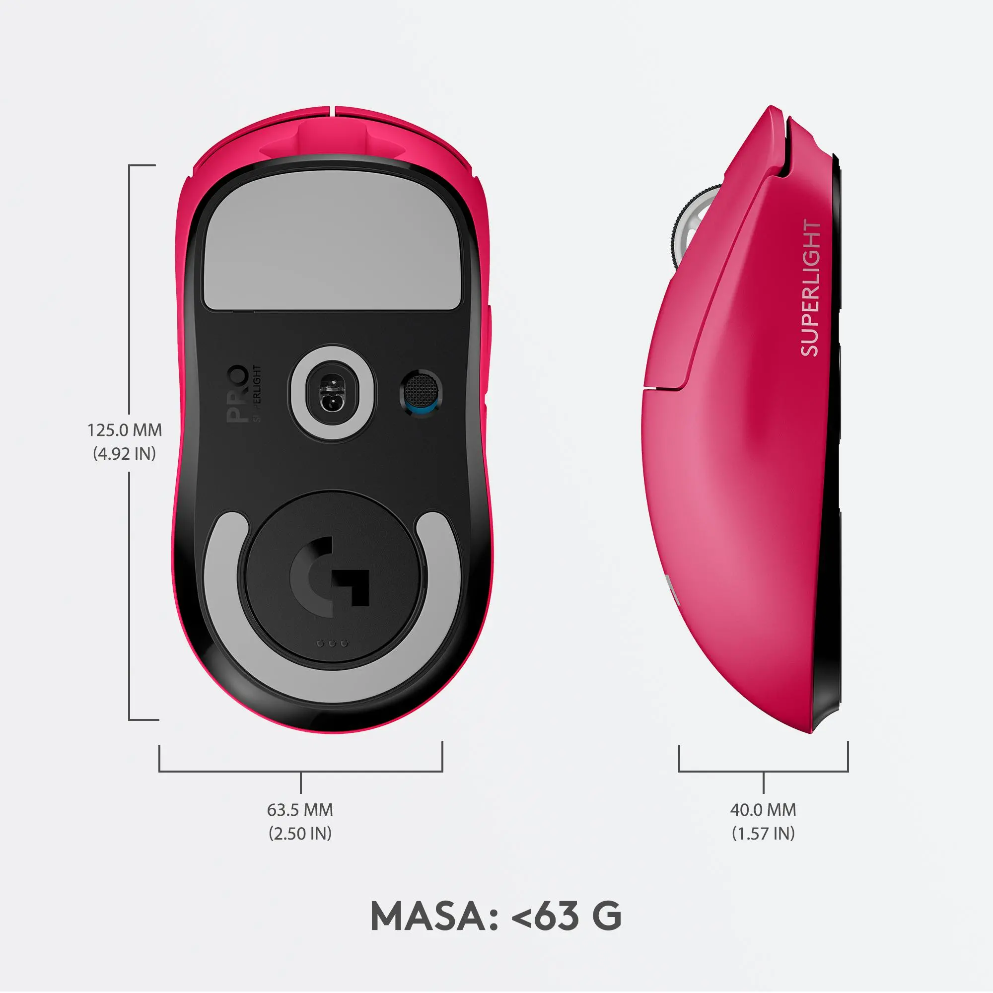 Myszka gamingowa Logitech G Pro X Superlight Magenta