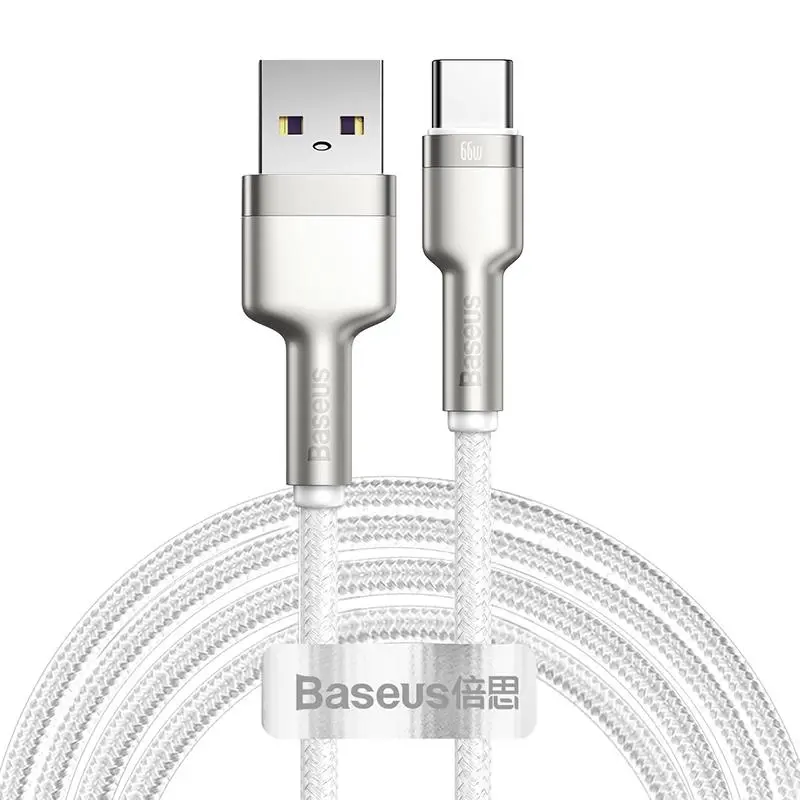Kabel Baseus USB do USB-C Cafule 66W 2m Biały