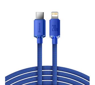 Kabel Baseus USB-C - Lightning Crystal 20W PD 2m (niebieski)