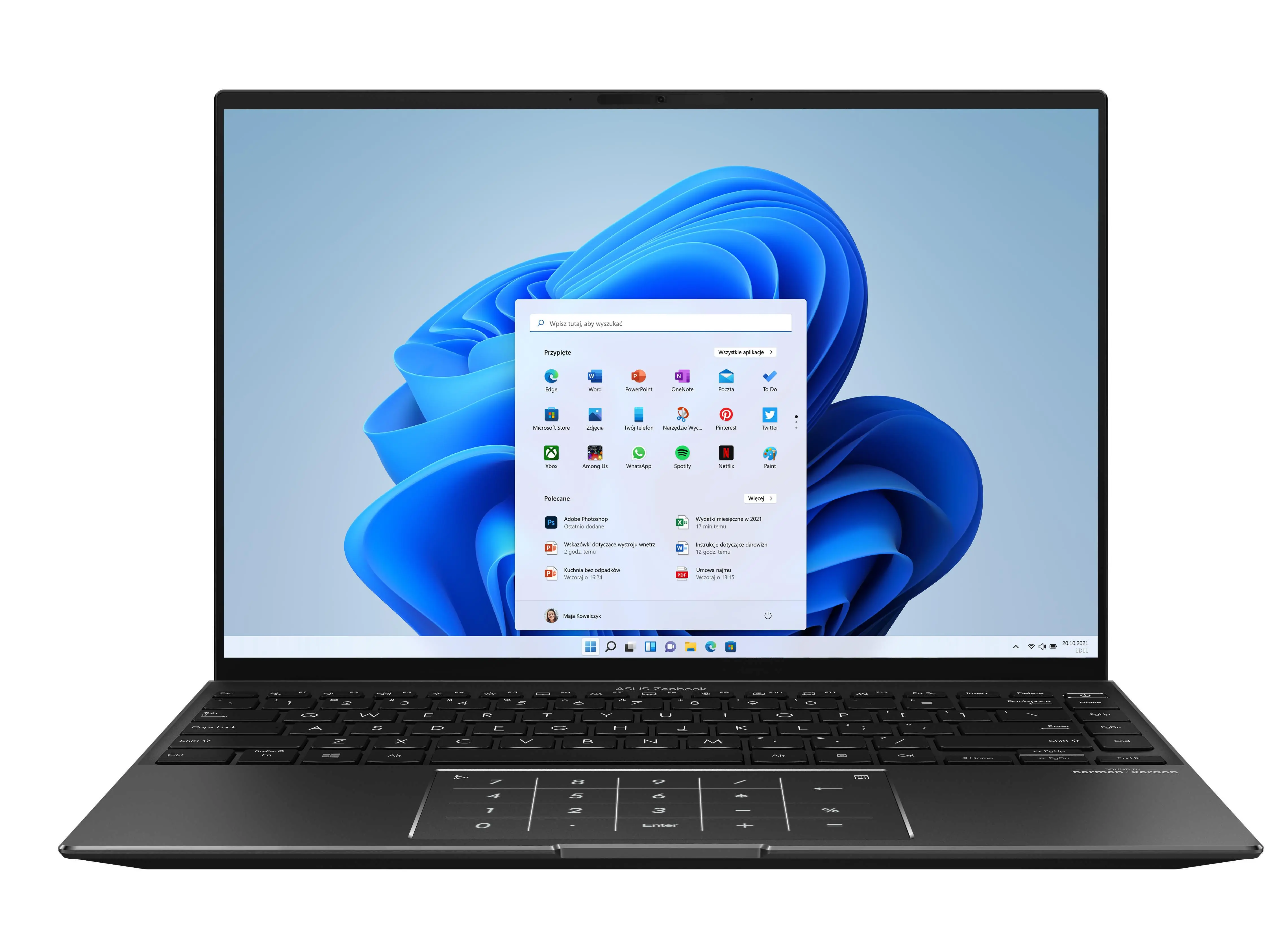 Laptop ultrabook ASUS Zenbook 14X UM5401QA-KN018W OLED 14" R7 5800H 16GB RAM 512GB Dysk SSD Win11 Czarny
