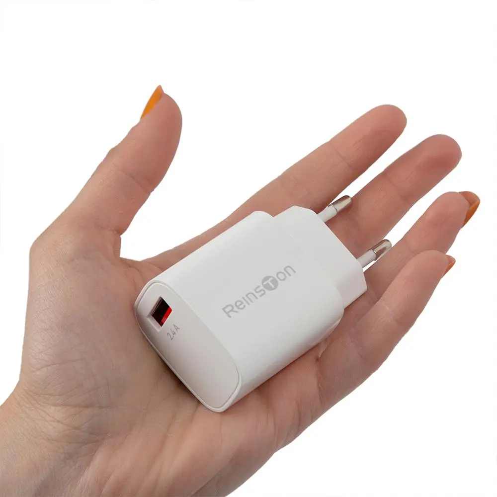Ładowarka sieciowa Reinston ELSI013 USB-A 2.4A Biały