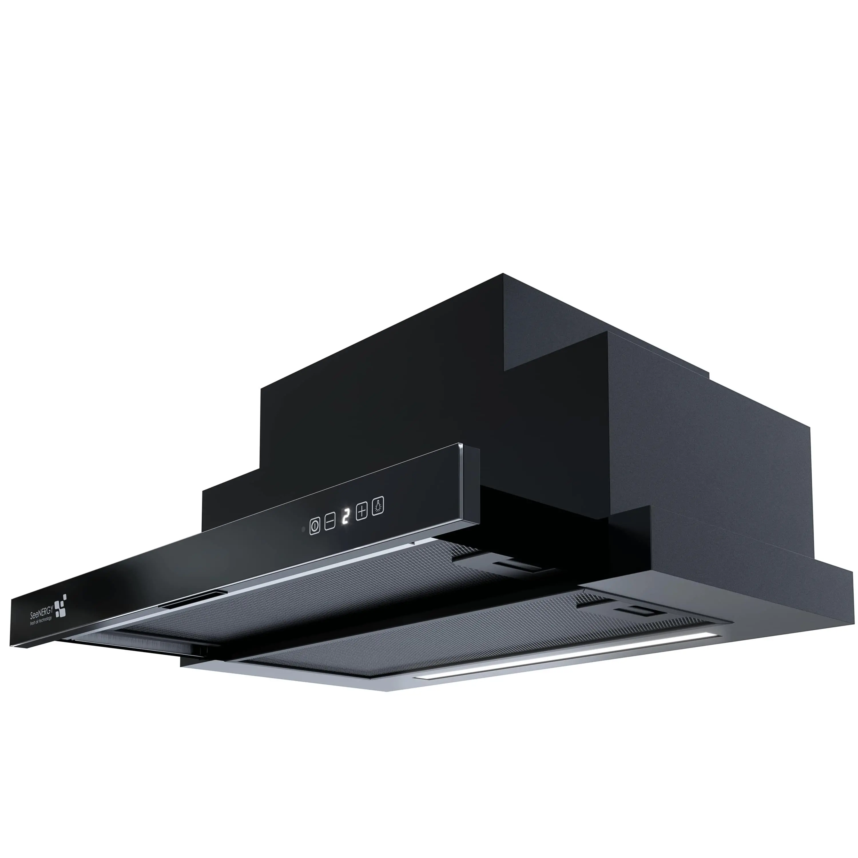 Okap SeeNERGY Telescopica Led 60 BL Czarny