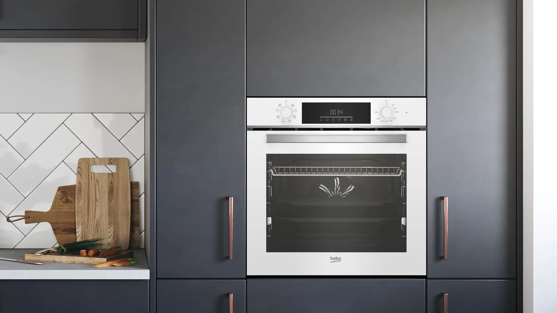 Piekarnik elektryczny Beko BBIM14300WMS b300 Termoobieg Biały
