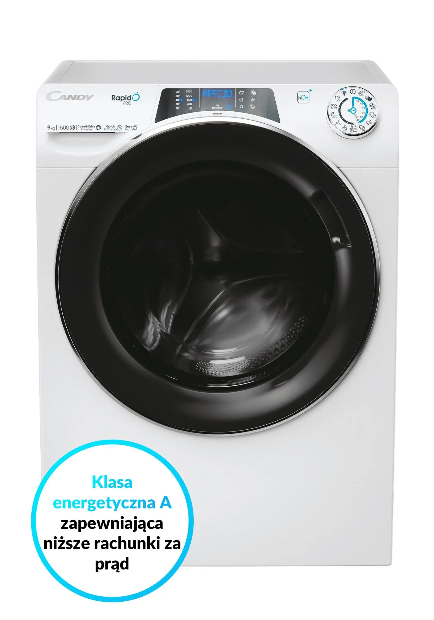 Pralka Candy RapidO Pro RP 596BWMBC/1-S Slim 9kg 1500obr/min Zdalne sterowanie