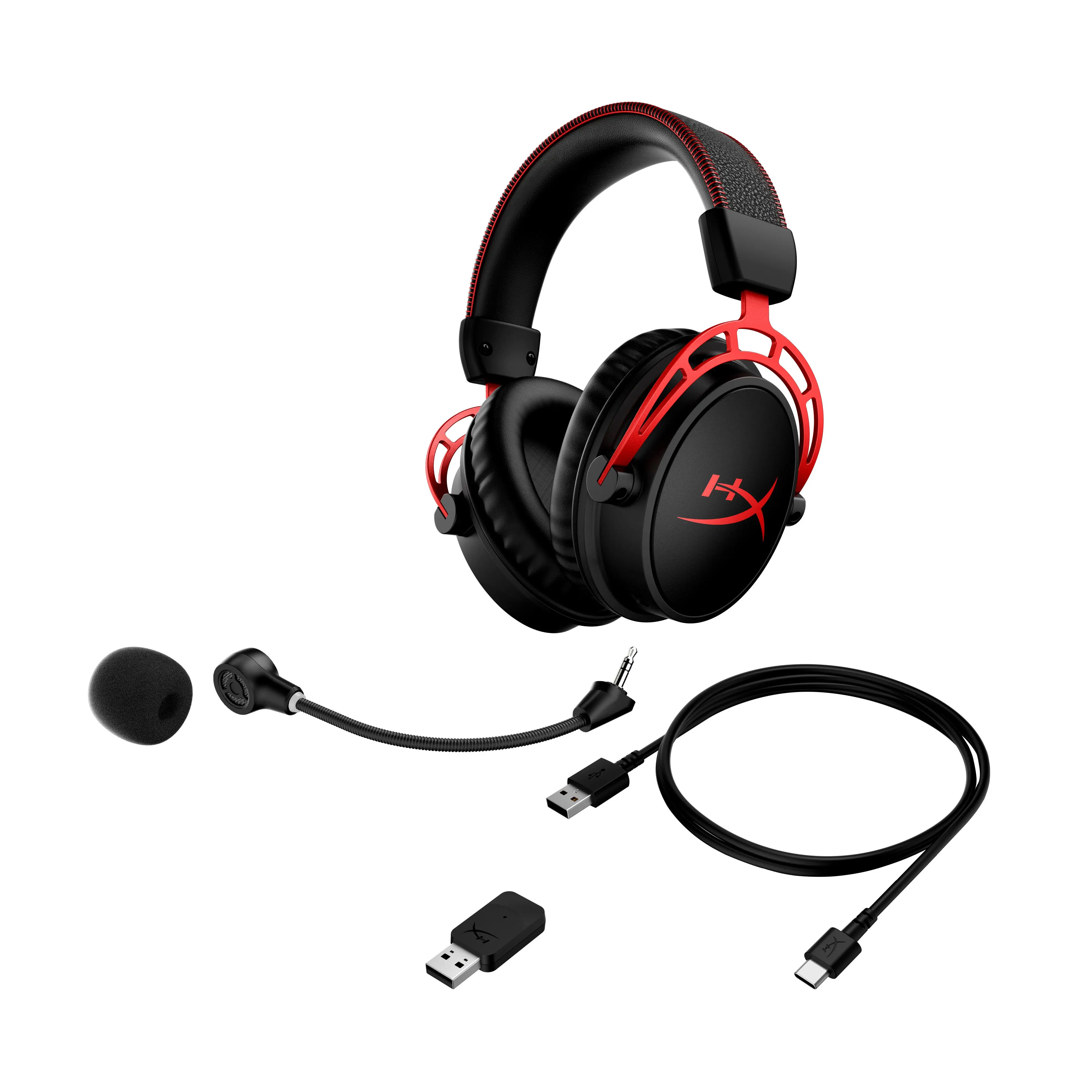 Słuchawki bezprzewodowe z mikrofonem HyperX Cloud Alpha Wireless Nauszne Czarno-czerwony