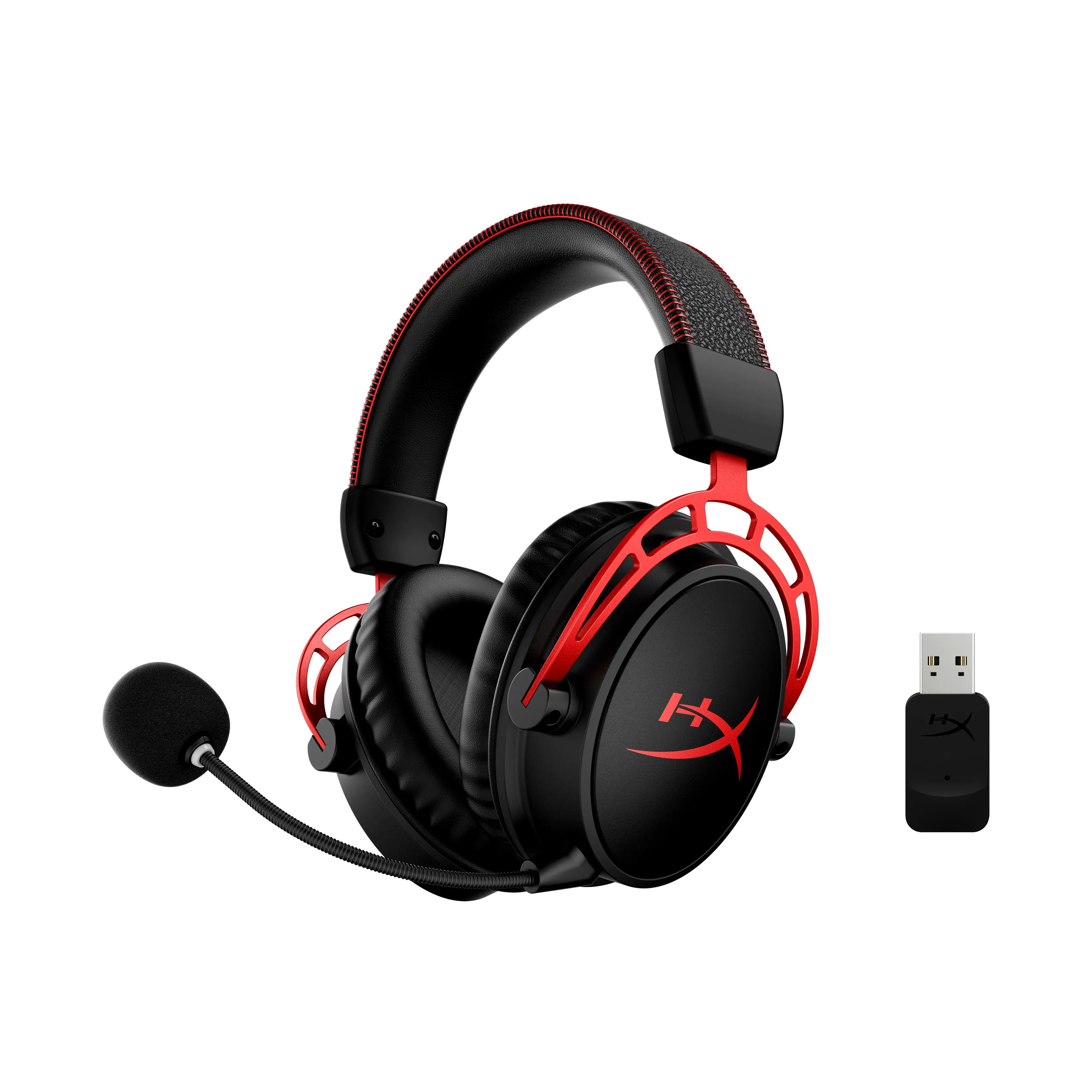 Słuchawki bezprzewodowe z mikrofonem HyperX Cloud Alpha Wireless Nauszne Czarno-czerwony
