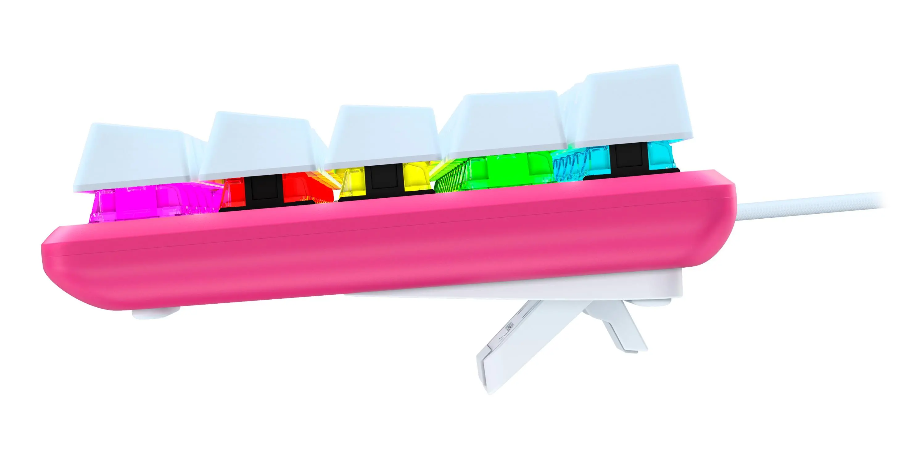 Klawiatura mechaniczna HyperX Alloy Origins 60 Pink Red Switch Biało-różowy