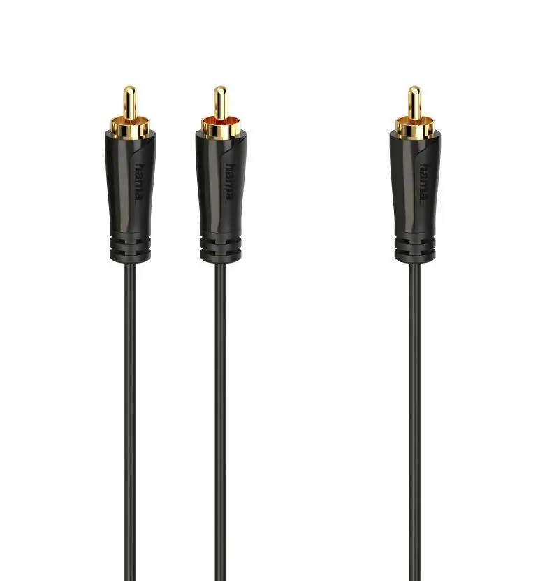 Kabel  audio Hama 00205097 do subwoofera 5m Czarny