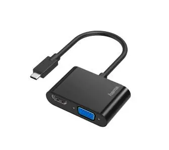 Adapter Hama 00200313 wtyk USB-C - gniazdo HDMI/VGA 4K