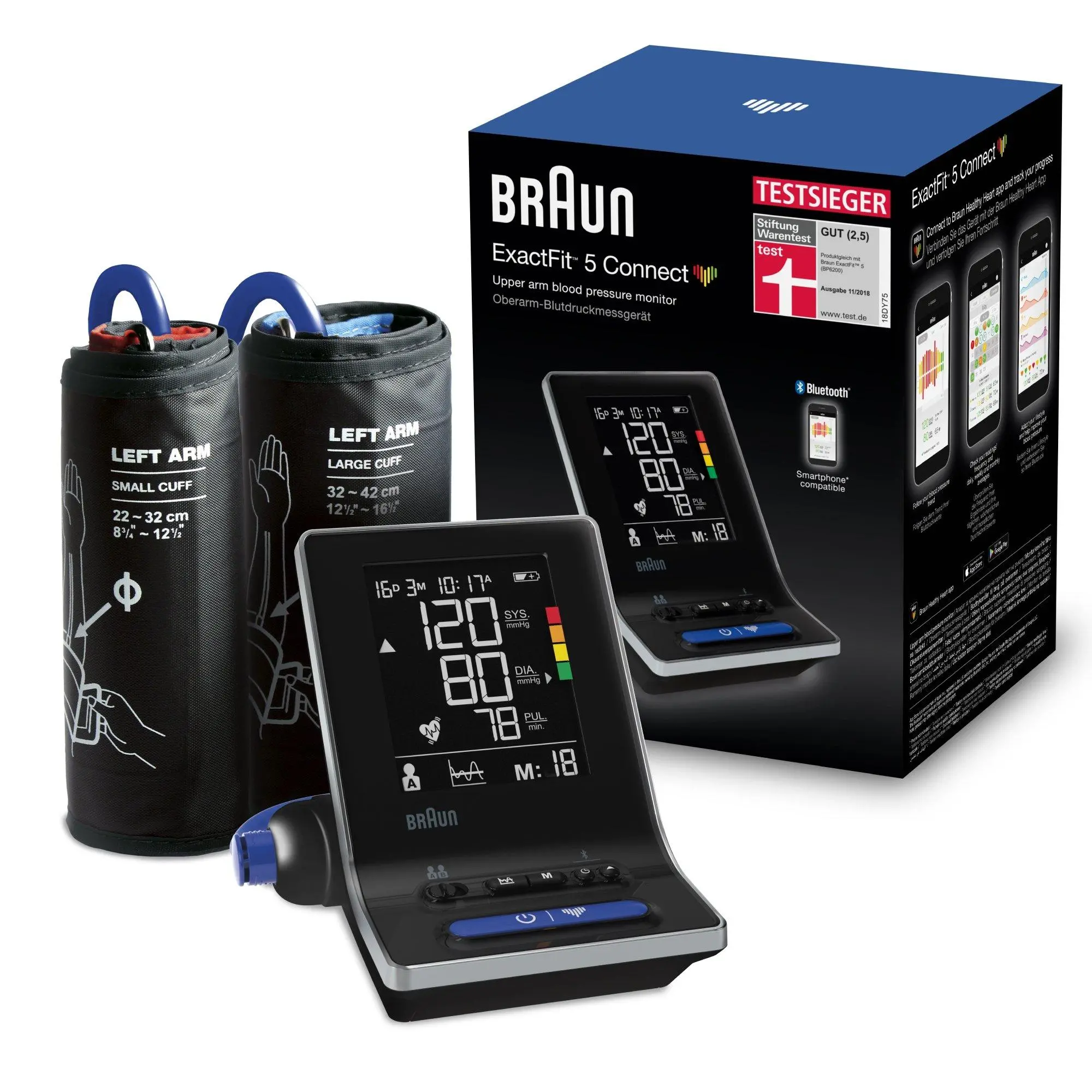 Ciśnieniomierz Braun ExactFIT 5 Connect BUA6350 Wykrywanie arytmii