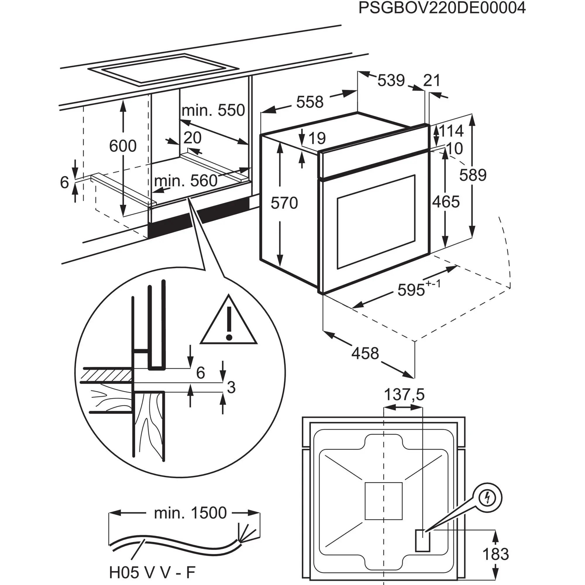 Piekarnik elektryczny Electrolux 600 SurroundCook EOF3H50BX Termoobieg Czarno-stalowy