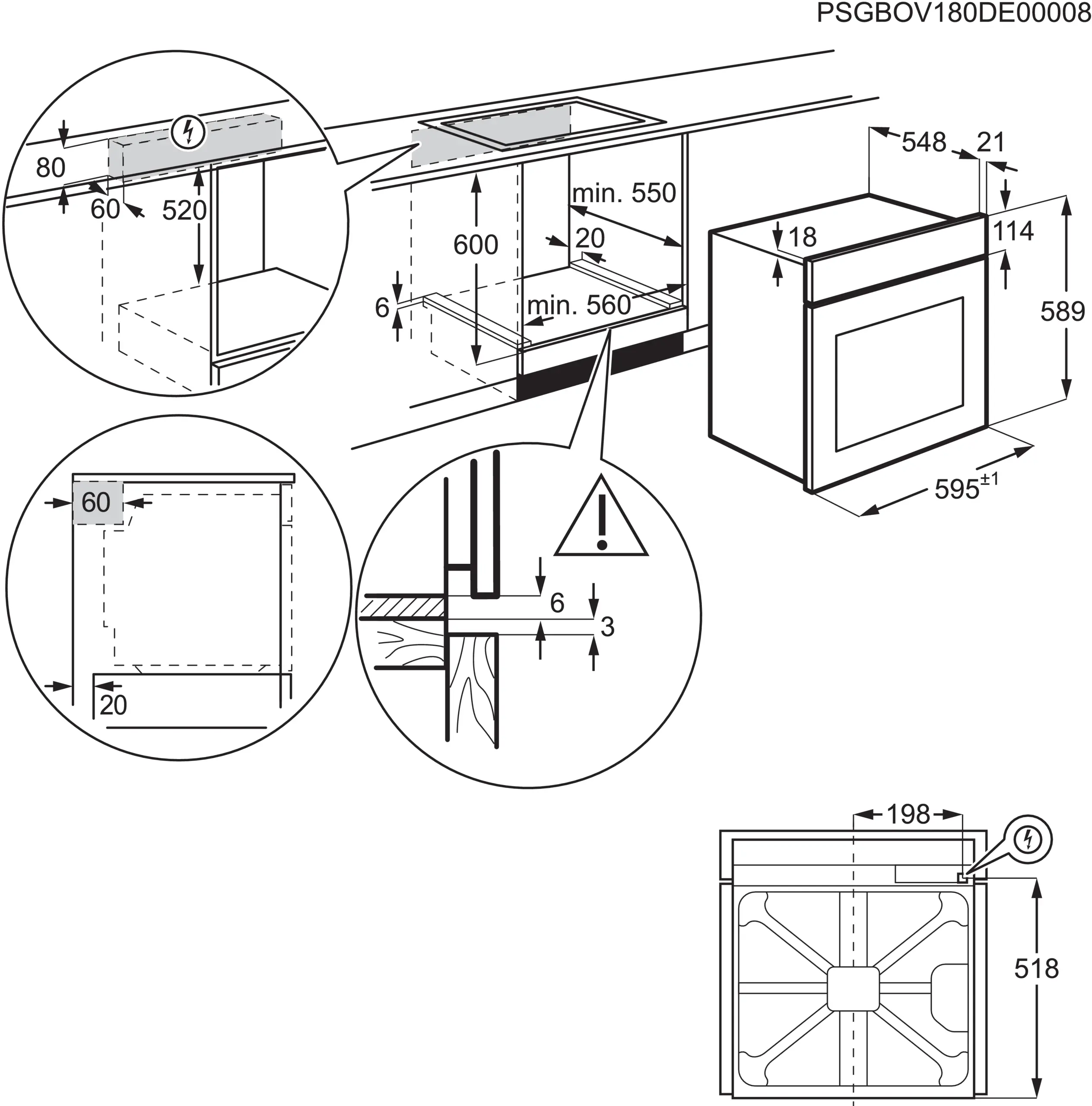 Piekarnik elektryczny Electrolux 600 SurroundCook EOF4P56X Termoobieg Czarny inox